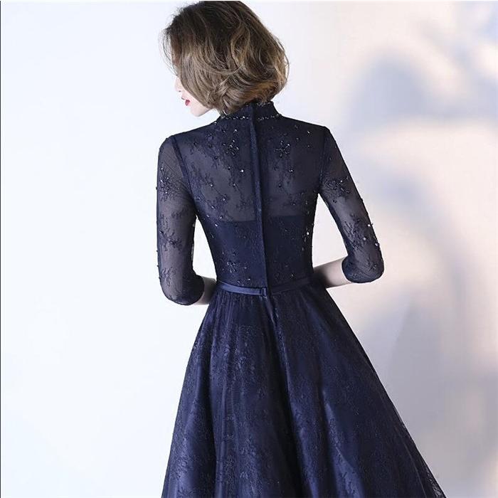 パーティードレス ドレス 結婚式 ワンピース 袖あり ロングドレス 演奏