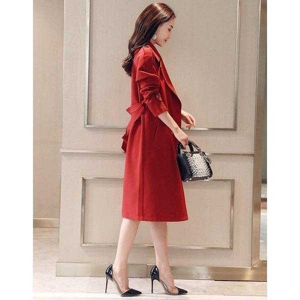 トレンチコート コート レディース スプリングコート ロング丈 春秋