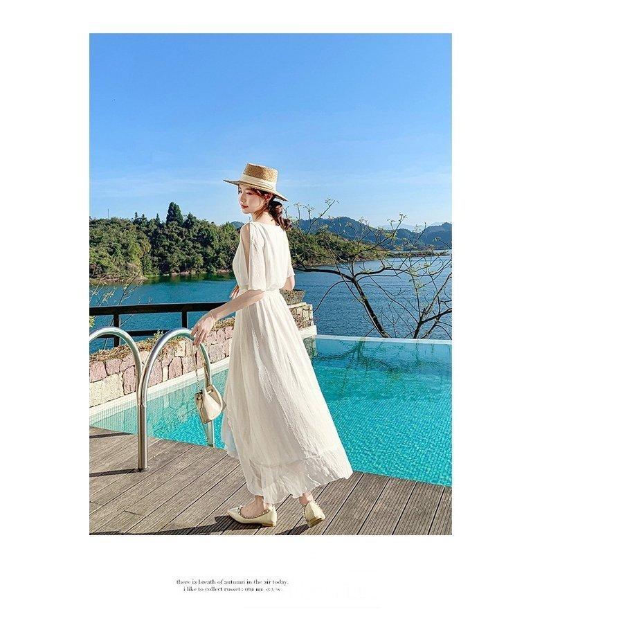 ワンピース レディース 40代 マキシワンピース 春 夏 ワンピース 白シフォン スリットフレアスカート オシャレ韓国風 大人上品 30代 結婚式ドレス お出かけ Hs Ch 060 Youdear 通販 Yahoo ショッピング