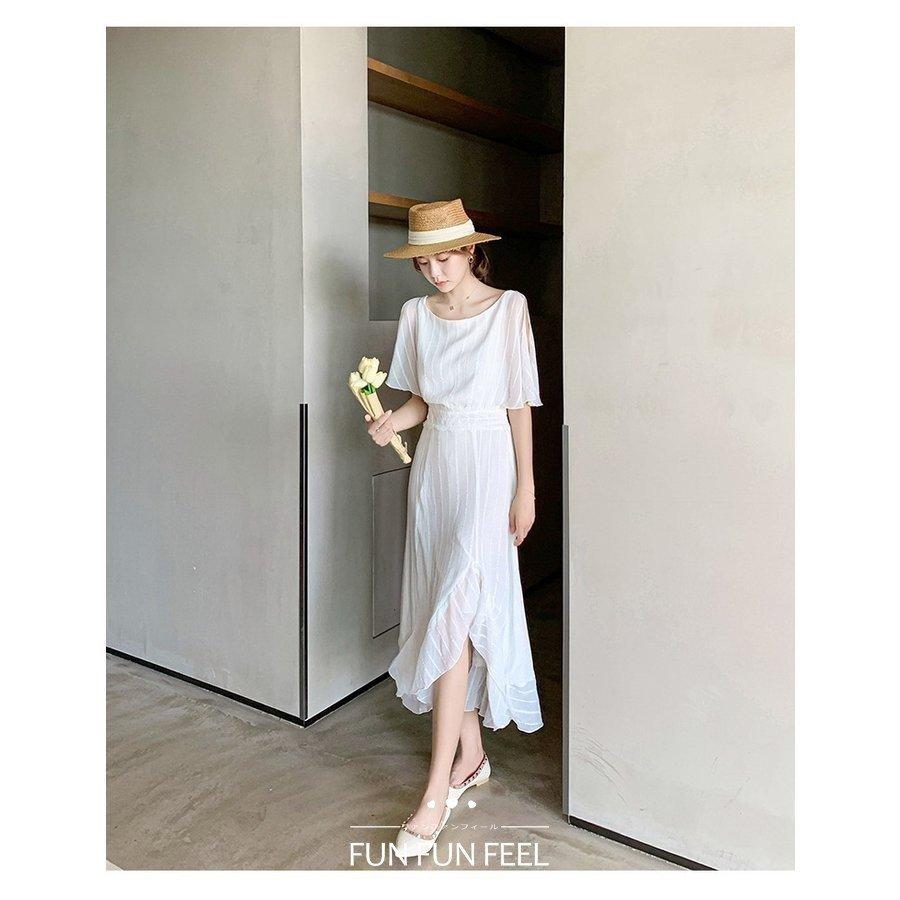 ワンピース レディース 40代 マキシワンピース 春 夏 ワンピース 白シフォン スリットフレアスカート オシャレ韓国風 大人上品 30代 結婚式ドレス お出かけ Hs Ch 060 Youdear 通販 Yahoo ショッピング