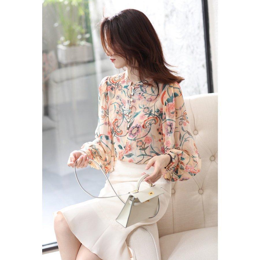 ブラウス レディース きれいめ 40代 春夏秋新作 オシャレシフォン