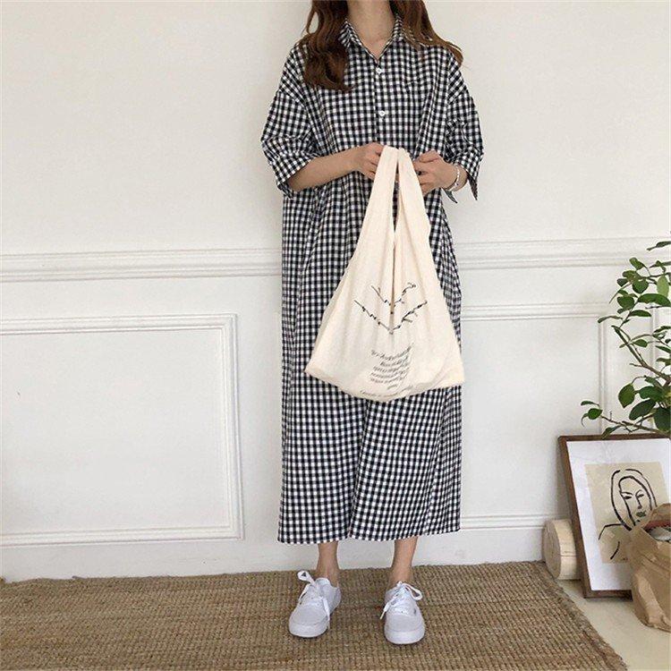 【激レア！】ディースクエアード　チェック柄半袖ワンピース ワンピース レディース 膝丈ワンピース 春夏 チェック柄半袖 きれいめ