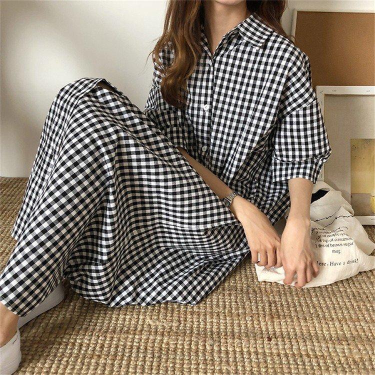 花柄チェック半袖ひざ丈ワンピース ワンピース レディース 膝丈ワンピース 春夏 チェック柄半袖 きれいめ