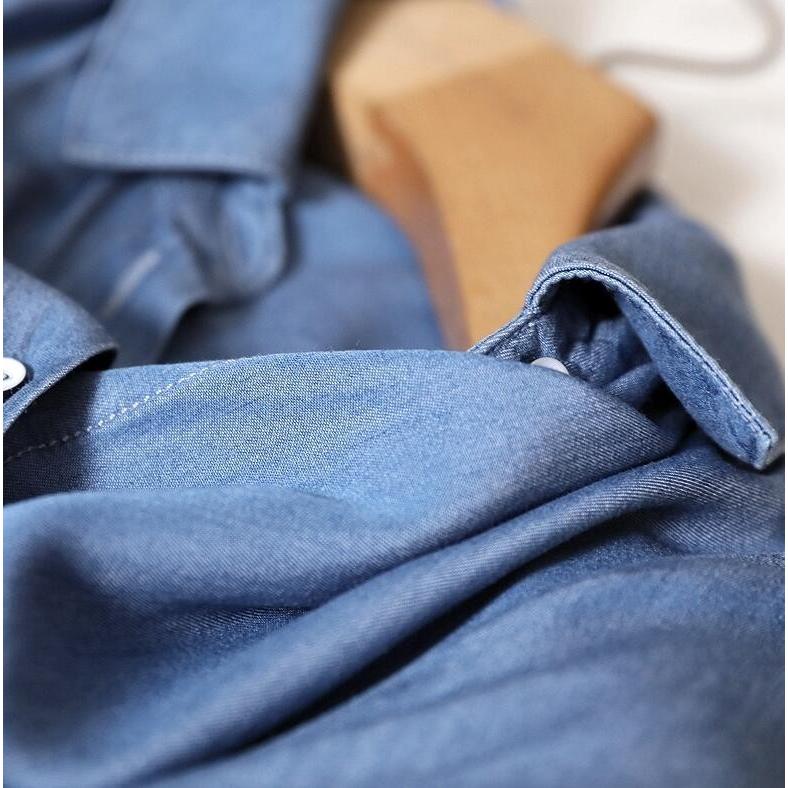 デニムワンピース 半袖 レディース デニム ワンピース 大きいサイズ アレア ロングデニムワンピース 膝下 とろみ感 ロングワンピース 上品 Hs Ci 131 Youdear 通販 Yahoo ショッピング