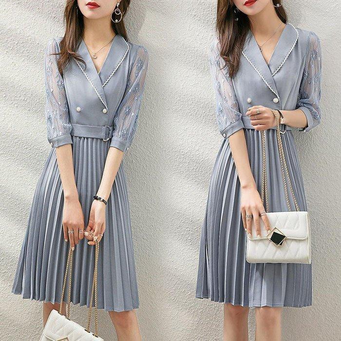 スーツワンピース レディース 40代 きれいめ 膝丈ワンピース 春夏新作 五分袖ワンピース レース切り替え プリーツスカート オシャレ 結婚式 通勤 ゆったり 30代 Hs Cj 076 Youdear 通販 Yahoo ショッピング