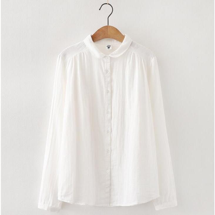 【美品】ECOLE DE CURIOSITES ホワイト長袖シャツ ブラウス 美品】ECOLE DE CURIOSITES ホワイト長袖シャツ ブラウス