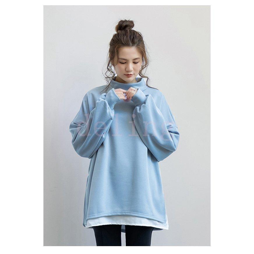 パーカー レディース 40代 スウェット 秋冬 韓国風 プルオーバー パーカー トップス 長袖 可愛い フェイクレイヤード 代 30代 おしゃれ 赤 白 黒 緑 青 Hs Cl 026 Youdear 通販 Yahoo ショッピング