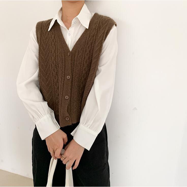ニットベスト レディース ベスト 前開き 春秋冬 ベストセーター ノースリープ 無地 ニットベスト カジュアル ゆったり 通勤 着痩せ 体型カバー 秋服 Hs Cl 036 Youdear 通販 Yahoo ショッピング
