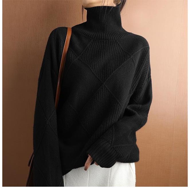 秋冬セーター、レディース冬セーター、スリムで暖かいセーター。，ウール87 hs-cl-064.jpg