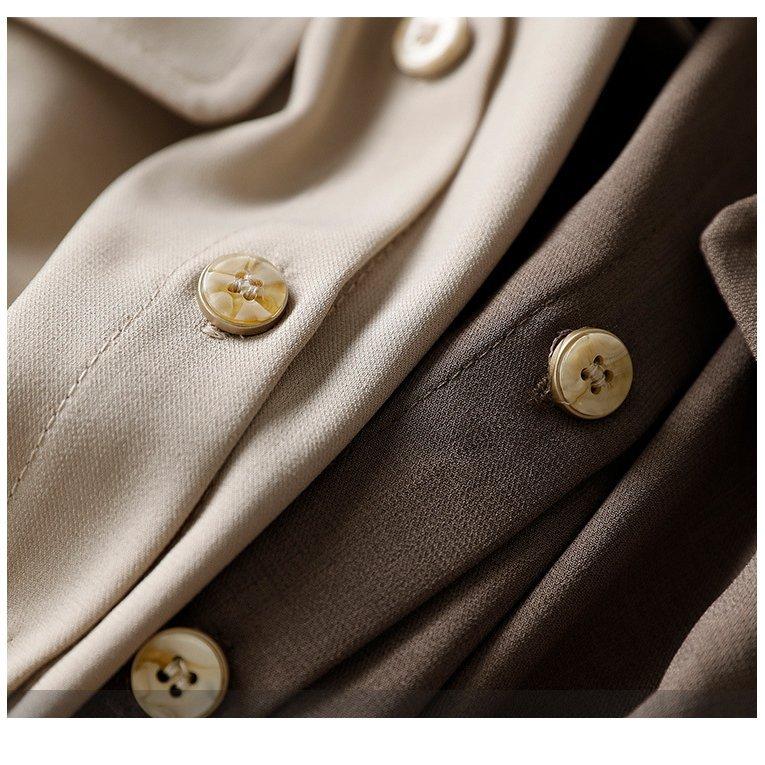 シャツワンピース レディース 40代ワンピース 春秋 長袖ワンピース