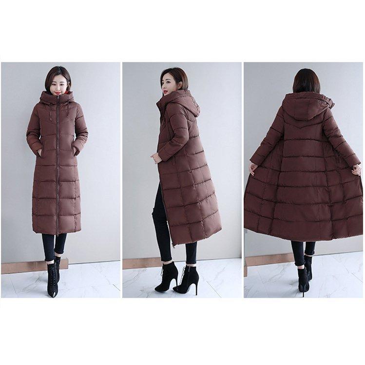 ロングコート 中綿コート レディース 冬 ダウン風コート4ロング丈 厚手