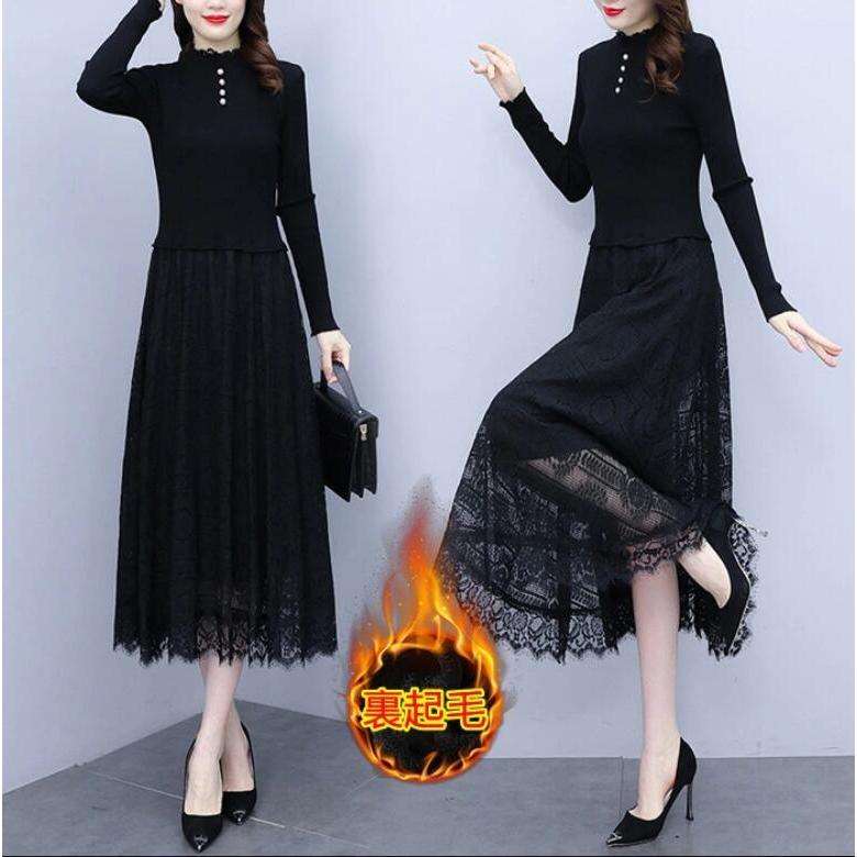 レース ワンピース レディース ロングワンピース 花柄 ニット レース ワンピース レディース ロングワンピース 花柄 ニット