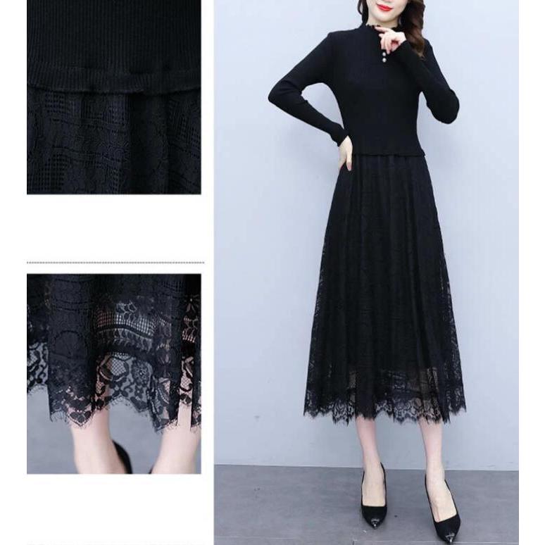 レース ワンピース レディース ロングワンピース 花柄 ニット レース ワンピース レディース ロングワンピース 花柄 ニット