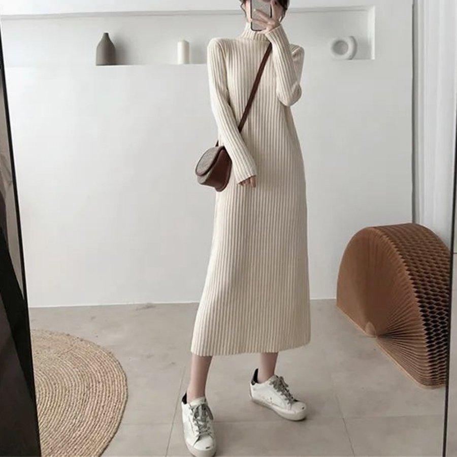 ニットワンピース ロングワンピース レディース 長袖 冬 ロング ニットワンピース ロングワンピース レディース 長袖 冬 ロング