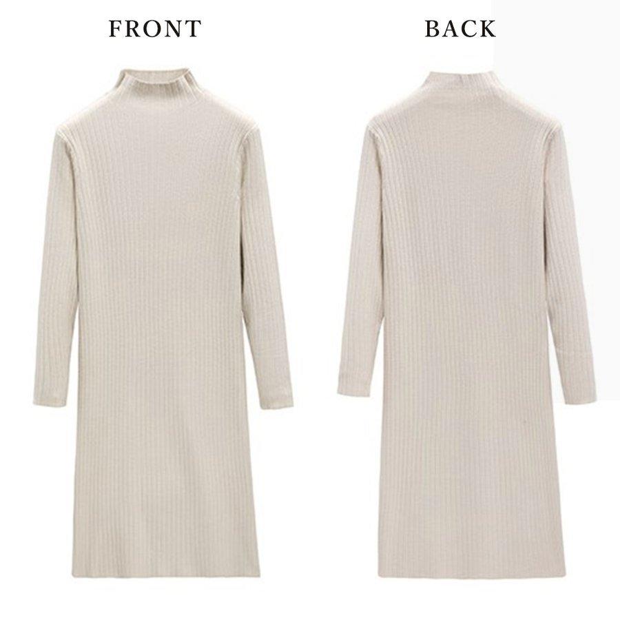 ニットワンピース ロングワンピース レディース 長袖 冬 ロング