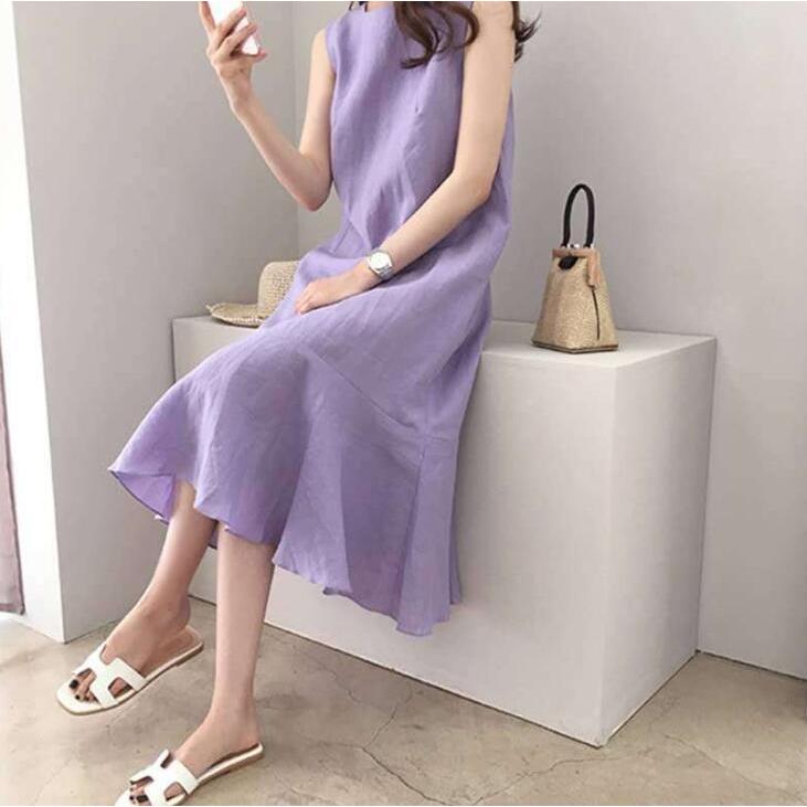 ワンピース レディース 40代 夏 春 きれいめ ゆったり ノースリーブ 膝