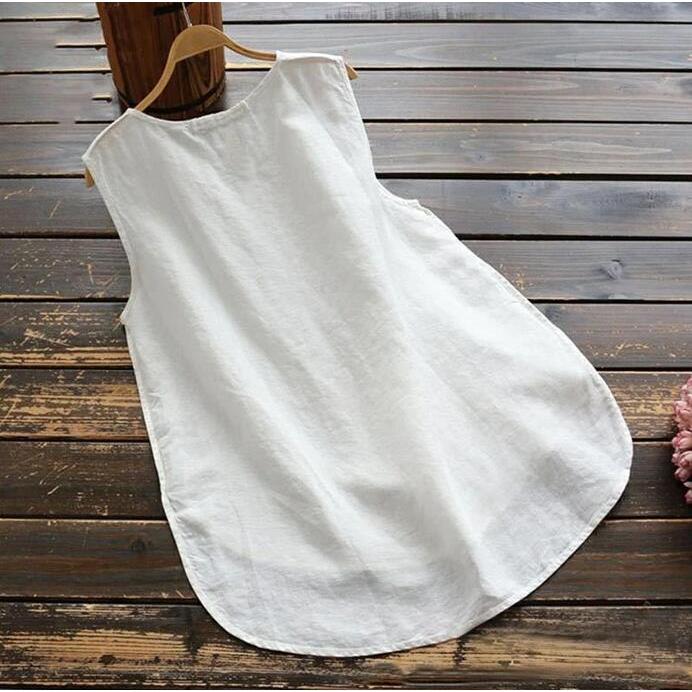 綿 タンクトップ レディース ロング丈 インナー Tシャツ シンプル