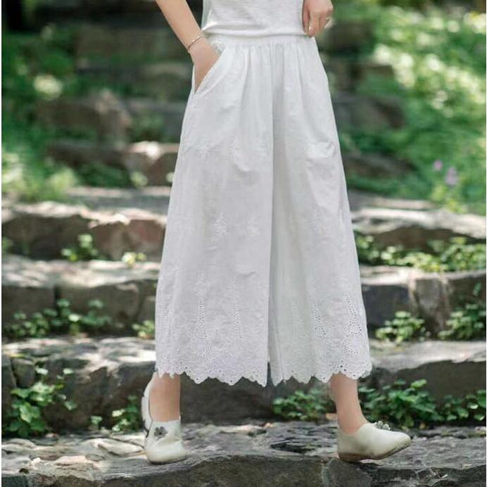 ペチパンツ ペチコート レディース パンツ スカート 透かし雕り ロング