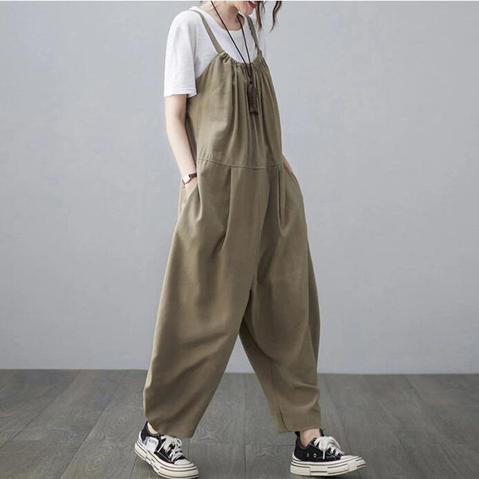 サロペット 夏 レディース オールインワン 春 ワイドパンツ 大きい