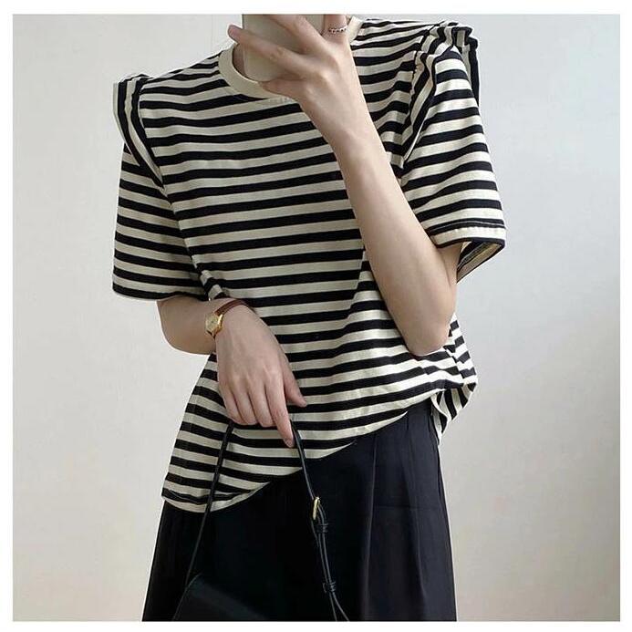 グログランフリルボーダーカットソー♡ 楽天市場】フリル（柄ボーダー）（Tシャツ・カットソー｜トップス