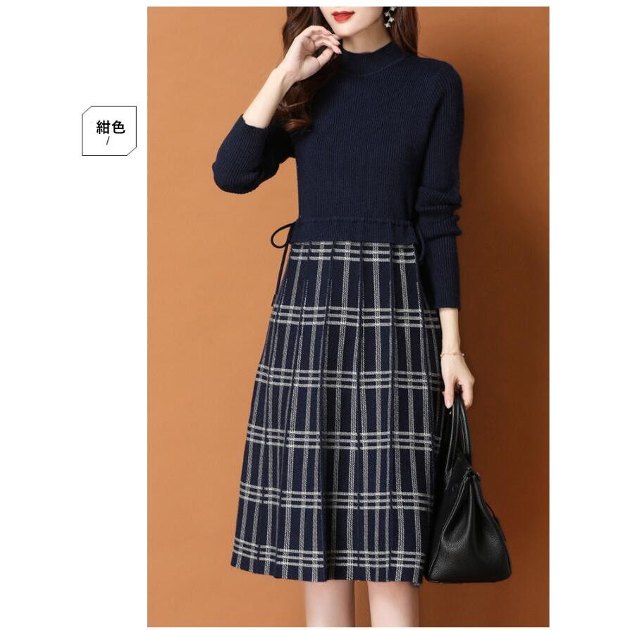 ニットワンピース ワンピース 冬 レディース 秋冬 ロング ニット