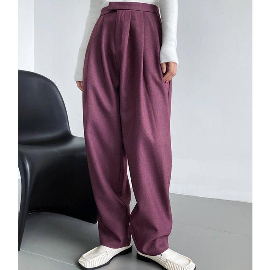 タックパンツ レディース 秋冬 イージーパンツ ストレートパンツ タックパンツ レディース 秋冬 イージーパンツ ストレートパンツ