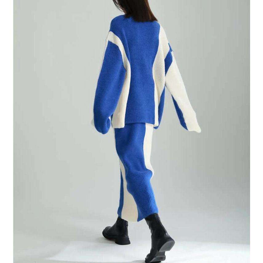 セットアップ レディース 秋冬 ニット ニットセーター ハイネック