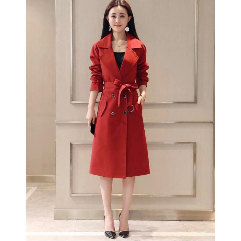 スプリングコート トレンチコート ジャケット ロングジャケット 膝丈