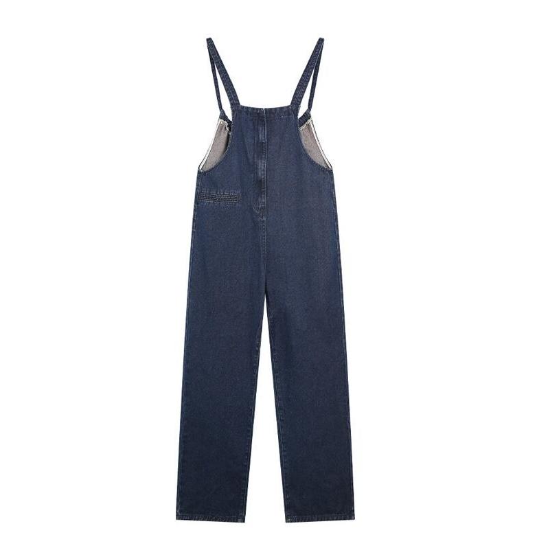デニムサロペット ワイドパンツ レディース オールインワン