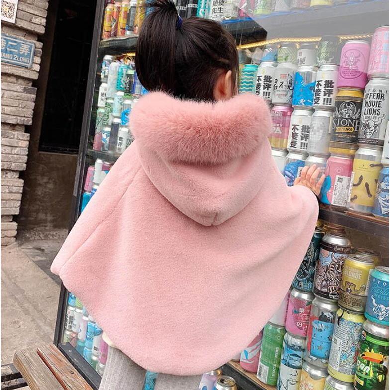 ポンチョ 子ども キッズ もこもこ 防寒 子どもマント アウター 子供