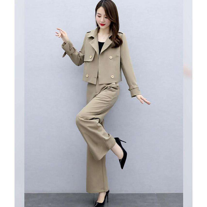 セットアップ レディース パンツスーツ ワイドパンツ パンツドレス