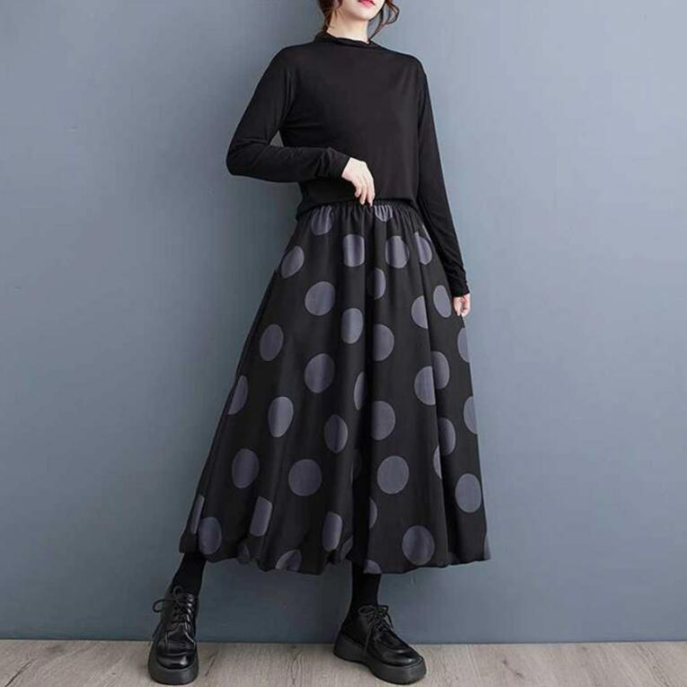 スカート ロング レディース 秋冬 大きいサイズ ドット 水玉 スカート ロング レディース 秋冬 大きいサイズ ドット 水玉