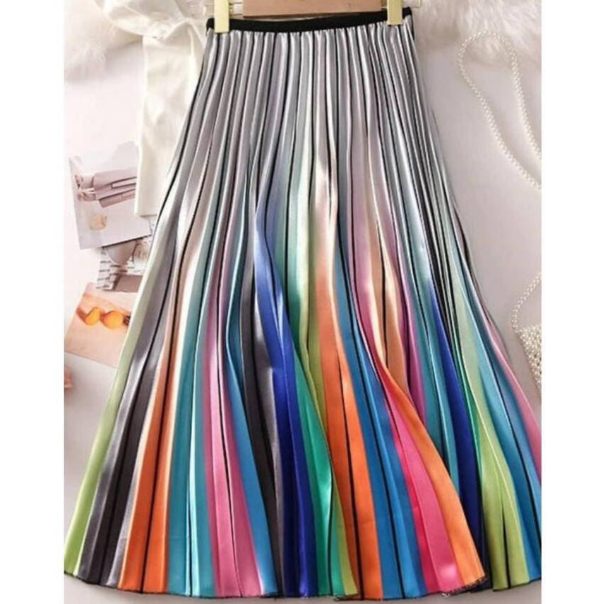 即納 スカート プリーツ ロング ロングスカート プリーツスカート