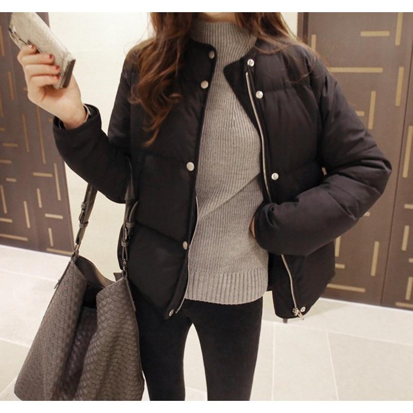 中綿コート レディース 秋冬 ショート丈 ダウン風コート アウター 厚手