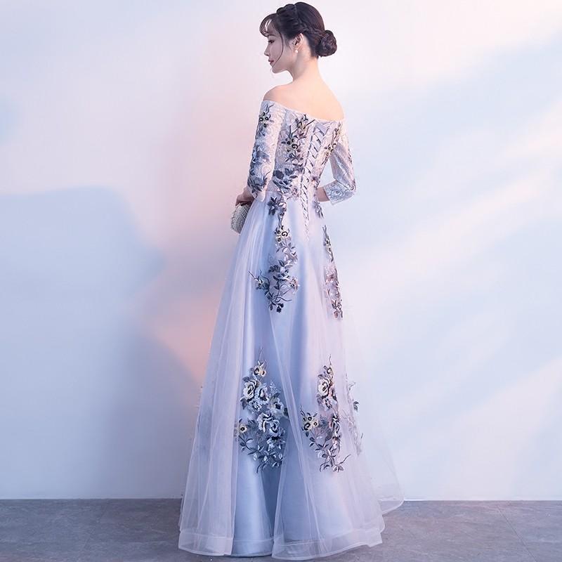 パーティードレス ロング丈 結婚式ドレス マキシ丈 袖あり パーティードレス ロング丈 結婚式ドレス マキシ丈 袖あり