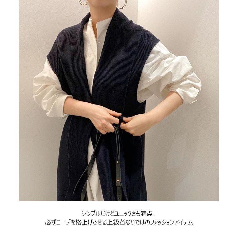 ロングジレ レディース ニット ジレベスト ロングベスト 前開き