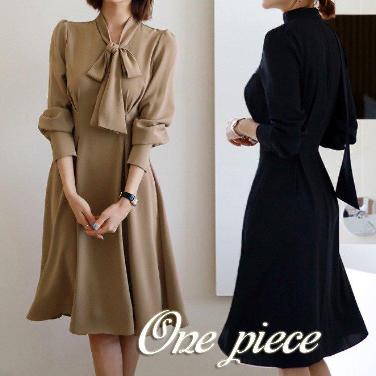 ワンピース 春 春服 ひざ丈 ドレス セクシー レディース Vネック 長袖 フォーマル カジュアル キレイめ おしゃれ 韓国 卒業式 服 母 着痩せ 通勤 Ol 30代 Tx Db 064 Youdear 通販 Yahoo ショッピング