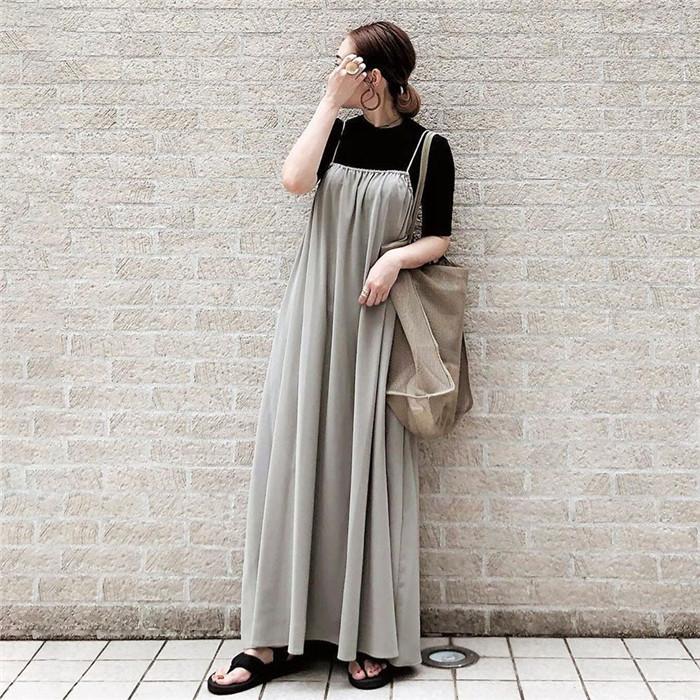 美品　ANOKHI アノーキ　オールインワン　サロペット ロングワンピース 美品 ANOKHI アノーキ オールインワン サロペット ロング