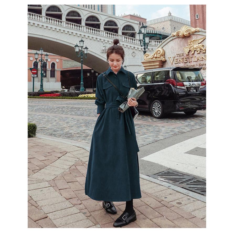 ワンピース ロングワンピース レデイーズ シャツワンピース 大きい  