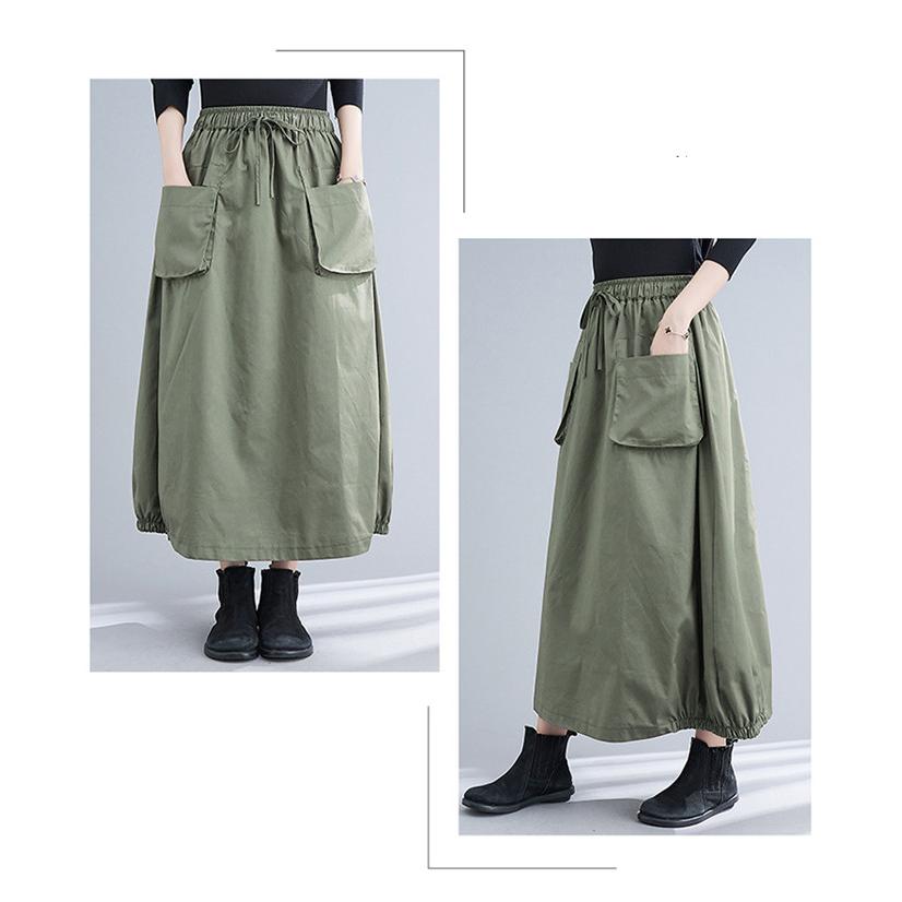 2色 エレガント ハイウエスト クラシック 膝下ロングスカート スカート レディース フレアスカート 膝下 ロングスカート 春 夏