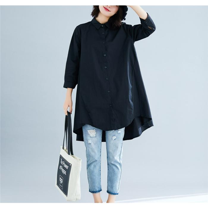 シャツワンピース チュニック ロングシャツ レディース 長袖 春