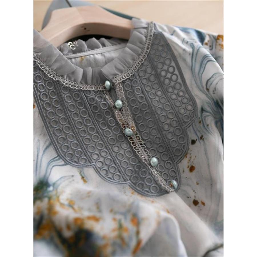 ブラウス レディース おしゃれ トップス シフォン シャツ
