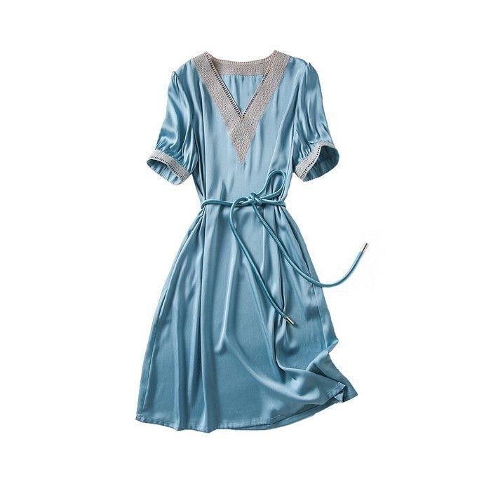 【美品/高級】チヴィディーニ ワンピース シルク 半袖 プルオーバー M tx-dd-005-h16.jpg