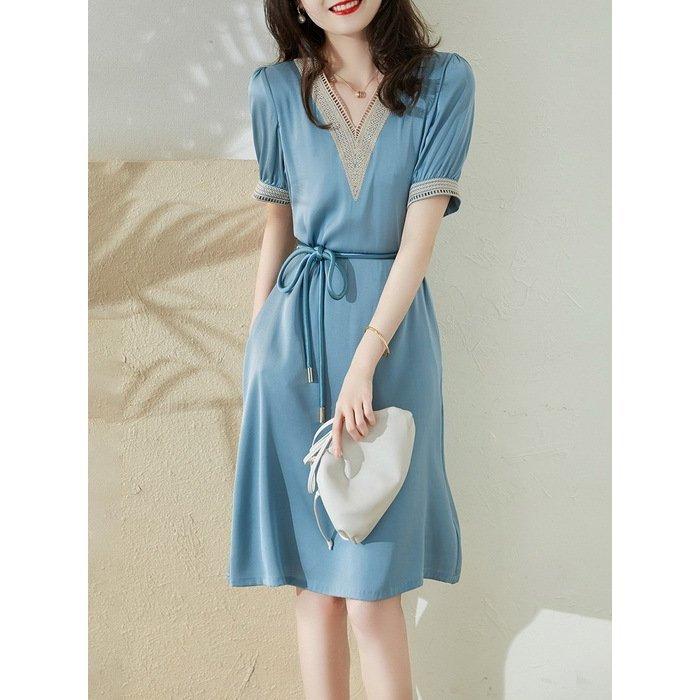 ETRO 半袖ひざ丈ワンピース 40 美品 ETRO ひざ丈ワンピース ペイズリー マルチカラー