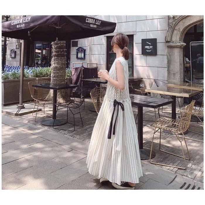 archivo ストライプ ノースリーブ ワンピース　40 WEB限定】ストライプノースリーブワンピース