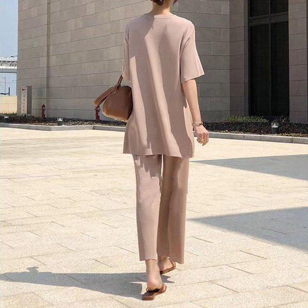 ゆるだほ レディース 春夏 セットアップ トップス パンツ 半袖 新品