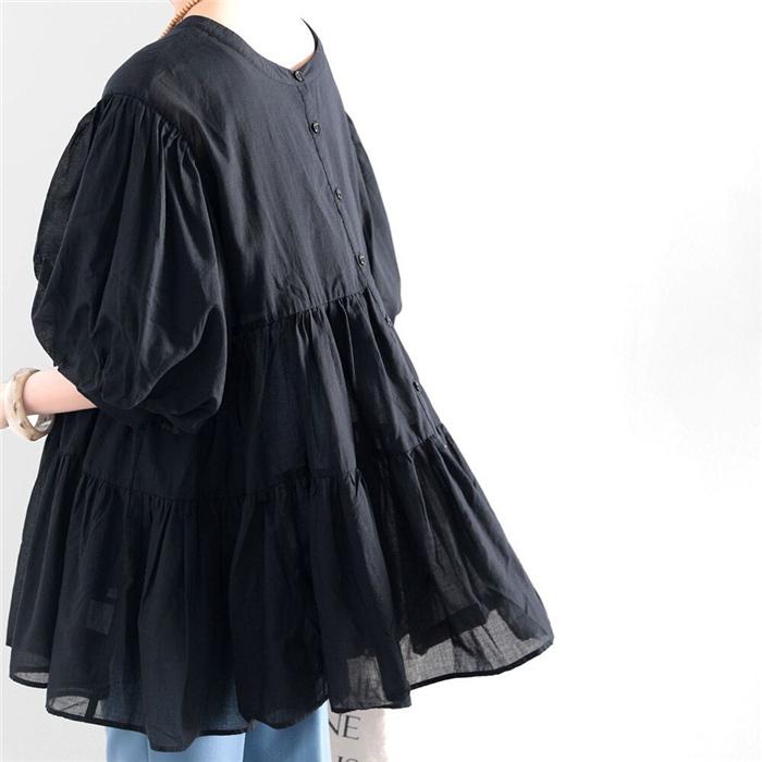 ブラウス プリーツ レディース チュニック 春 夏 半袖 プリーツ