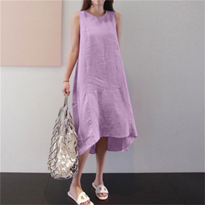 ワンピース レディース ロングワンピース リネン風 可愛い