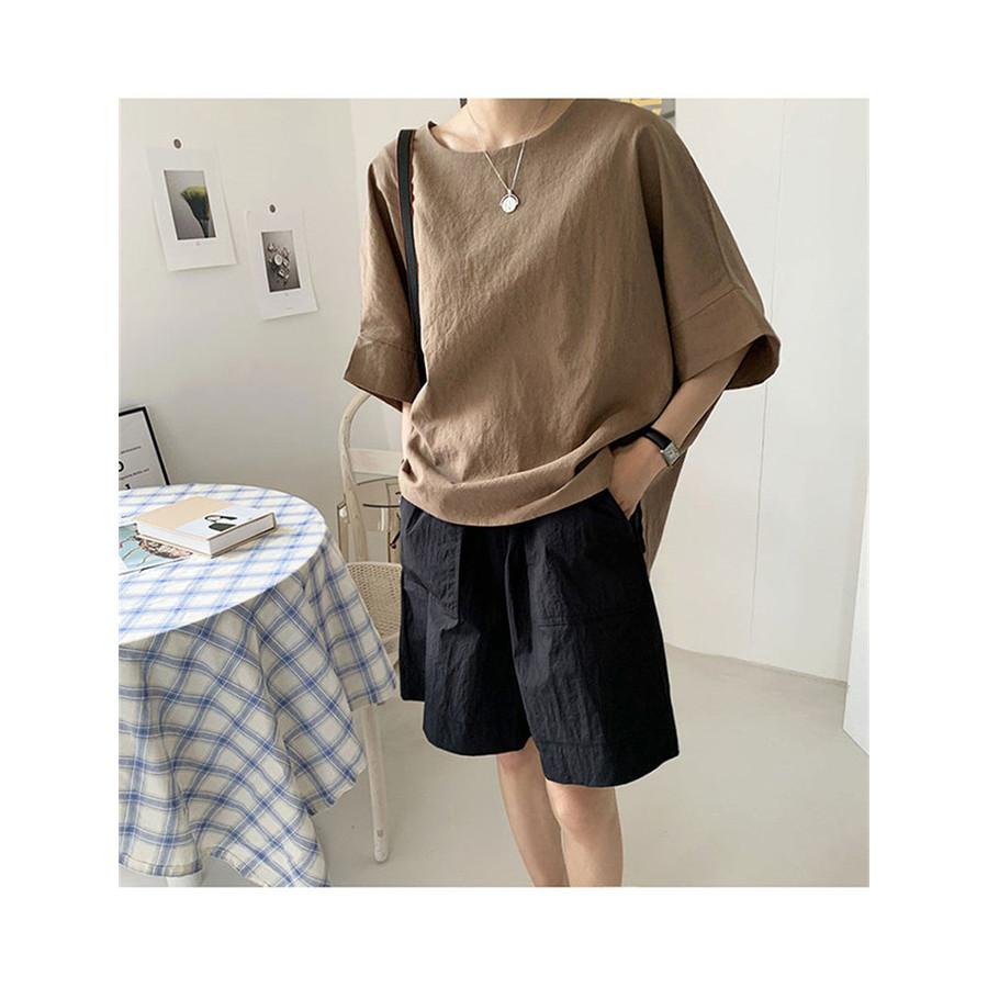 Tシャツ レディース 40代 春夏 上品 半袖Tシャツ ブラウス リネン 白