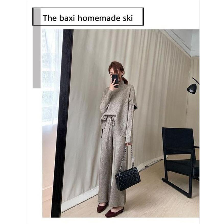 パンツセットアップ レデイーズ 40代 長袖 上下セット 3点セット